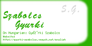 szabolcs gyurki business card